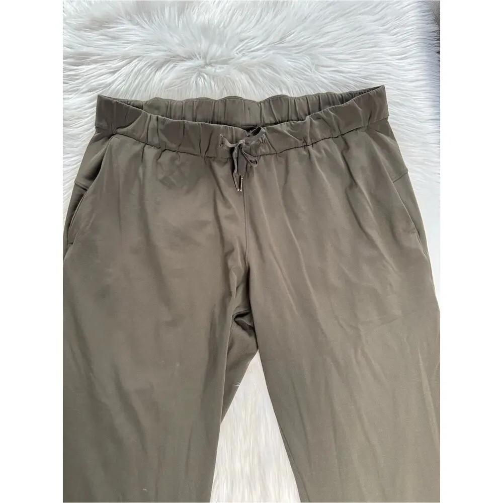 Lululemon Dark Olive On The Fly Cropped 23” Pant